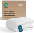 Olive + Crate Bamboo Mattress Topper, Queen Size Pillow Top Pad, 60"x