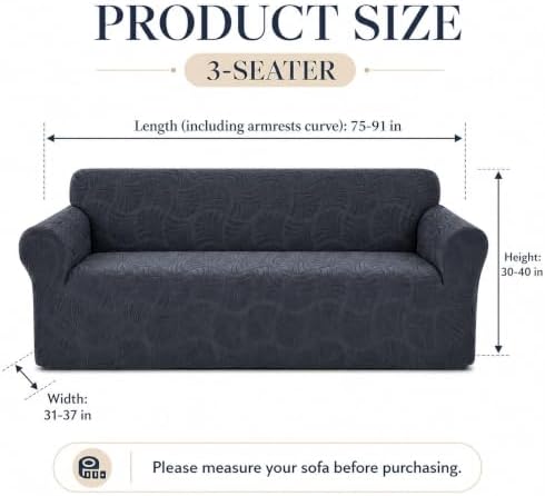Sofa Slipcover - Stretch 1 Piece Couch Covers for 3 Cushion Sofa