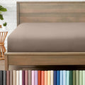 Bare Home Twin XL Fitted Sheet - 1800 Ultra-Soft (Twin XL, Taupe)