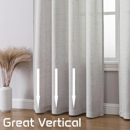 Light Filtering Curtains 84 Inch Length 2 Panels Set Privacy