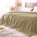 BEDELITE Fleece Blanket Soft Plush King Bed Blanket Light Camel
