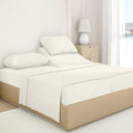 Split King 100% Egyptian Cotton Sheet Set Ivory