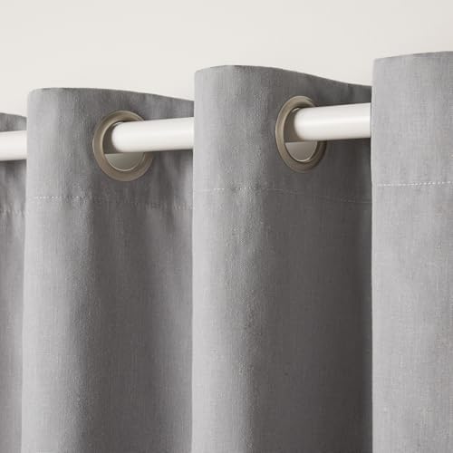 TOWN & COUNTRY BASICS Bertram Solid Linen Texture Indoor Curtains