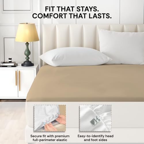 100% Egyptian Cotton Fitted Sheet California King, 800 Thread Count