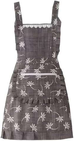 Stylish Women's Apron-Soft Cotton-Linen Cute Kitchen Apron with