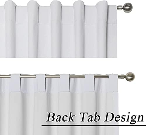 Back Tab/Rod Pocket Blackout Curtains Solid Room Darkening Thermal