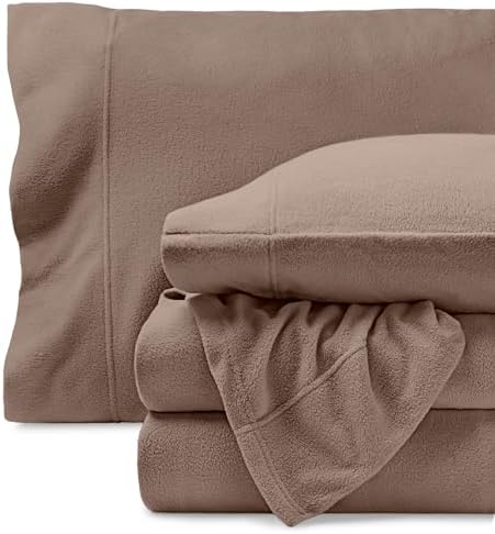 Bare Home Super Soft Fleece Sheet Set (King, Taupe)