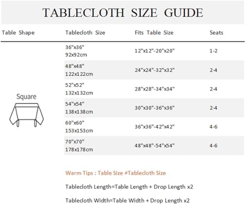 70x70inches Mid Century Square Tablecloth Yellow and Grey Modern