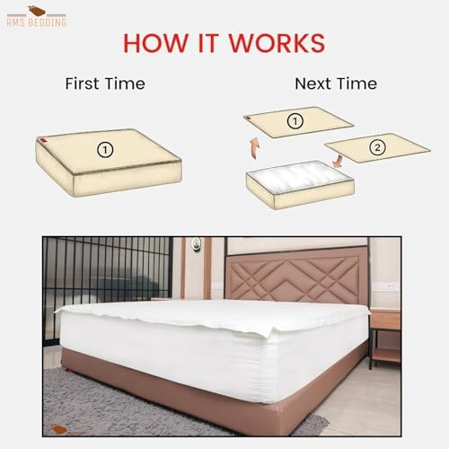 Taupe 19" Deep Zip On Cotton Sheet Twin XL 1 Base & 2 Top Sheets