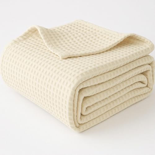 Mattress-Homes Waffle Weave Thermal Blanket, Soft, Lightweight