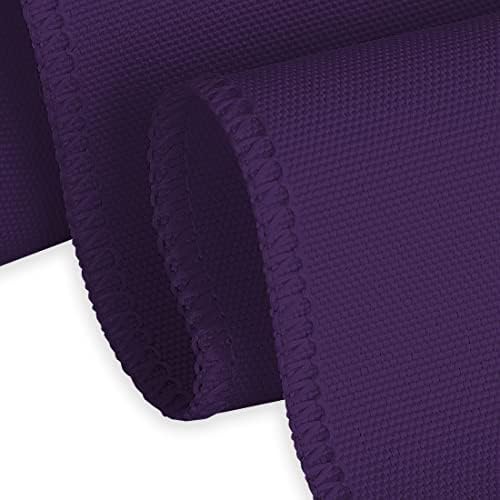 LTC LINENS 2 Pack 120 Inch Round Tablecloth Purple - Great for 60 Inch