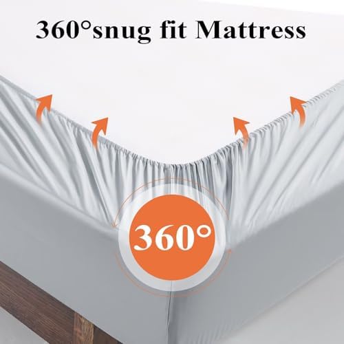 Fitted Sheet 1 Pack King Size Only Viscose Derived from Bamboo,400