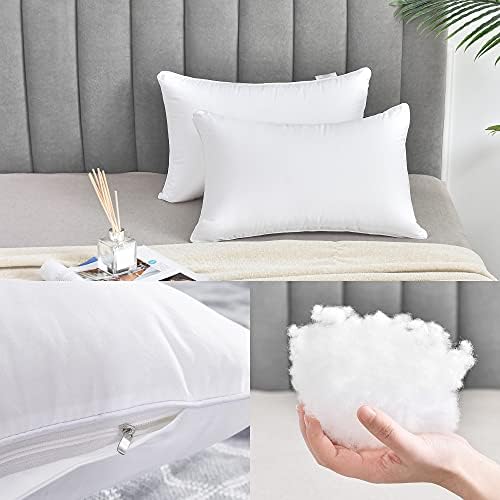 FAVRIQ 12 x 20 Throw Pillow Inserts (Set of 2), Rectangle Interior