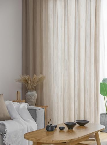 Beydodo Curtains 63 Inch Length 2 Panels, Bedroom Privacy Curtains