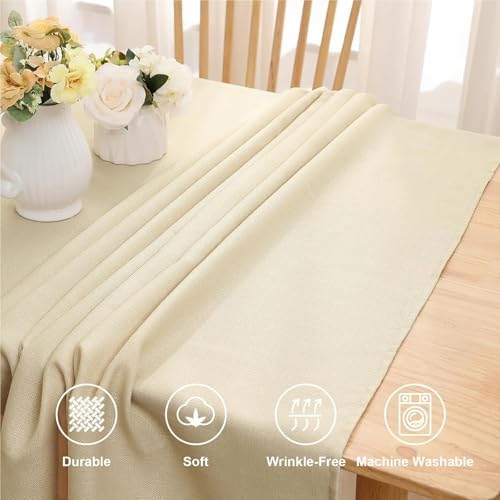 Tablecloth Domestic Tablecloth Rectangular and Round Unpatterned Linen