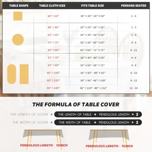 Horaldaily Beige Round Tablecloth, 70×70 Inch, Farmhouse Decor