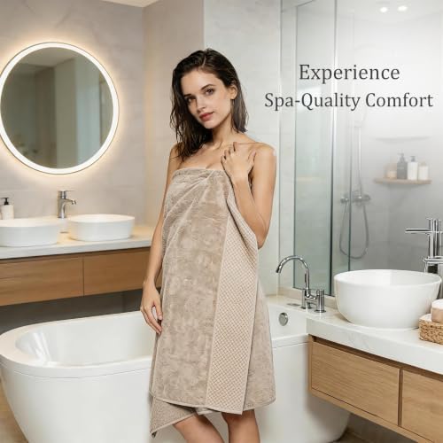 100% Cotton Bath Towels Set of 4, 28 x 56 Inch Large Bath Towels, 400