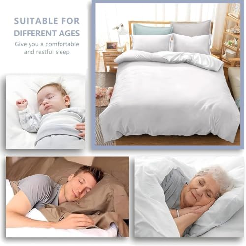 Branches Leaves Duvet Cover King Size Microfiber Gray 104"x90"