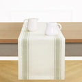 Solino Home 100% Pure Linen Table Runner Cream, Country Stripe 14 x