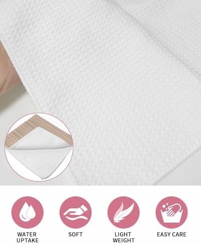 Beige Tan Dish Towels Set, Waffle Weave Kitchen Towels 3 Pieces
