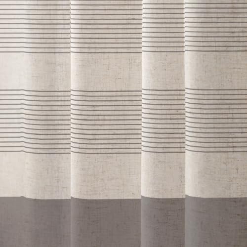 WOUVMA Boho Shower Curtains for Bathroom with Tassels Grey Farmhouse