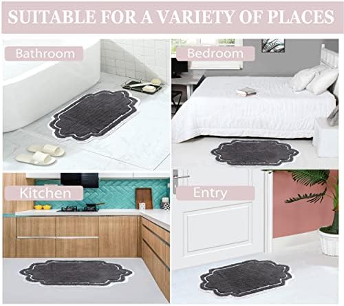Home Weavers Allure Collection 100% Cotton Tufted Bathroom Rug, Soft