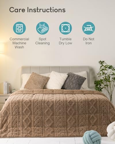 Cottonblue Weighted Blanket for Adults 15 lbs Queen Size 60x80in Ultra