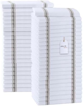 Avalon Kitchen Dish Towels Set (Value Pack of 45) Size 15x25 Inch