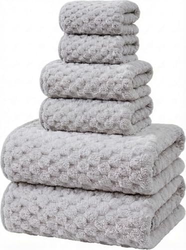 Extra Large Soft Bathroom Towels Set of 10 for Adults. 2 Bath Towels