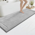 anllugs Bathroom Rugs, Non-Slip Bath Rugs, 24" x 60", Light Grey