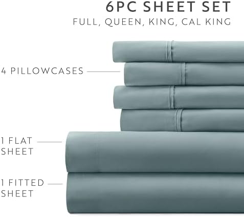 Linen Market 6 Piece Twin XL Sheets Set (Ocean) - Sleep Better Than