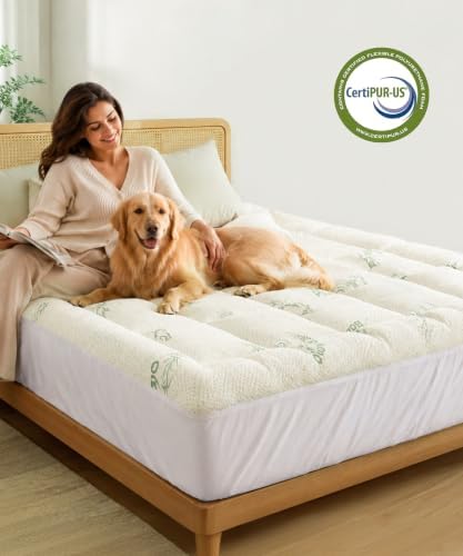 Queen Mattress Topper, Ultra Soft & Breathable Pillow Top Mattress Pad