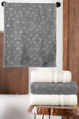 SODEF Bath Towel Set 4-Piece 100% Cotton Turkish Towels, Soft