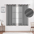 July Joy Semi Linen Look Sheer Curtains for Bedroom, Living Room