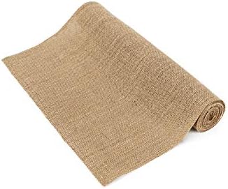 10 Pack Burlap Table Runner, 100% Jute Vintage 12X108 Inches Table