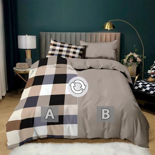 King Size Duvet Cover 3 Pieces Set 102 x 91 inches, Vector