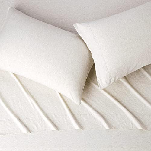 Amazon Basics 4 Piece Breathable 100% Cotton Jersey Knit Sheet Set