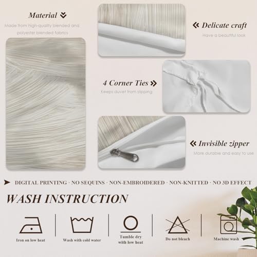 Shrahala Soft Texture Irregular Strokes 100% Cotton Duvet Cover Set