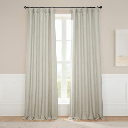 HPD Half Price Drapes - Faux Linen Curtains for Living Room (2 Panels)