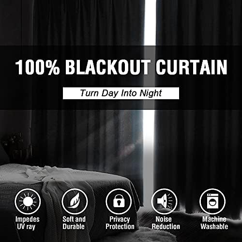 H.VERSAILTEX Oatmeal Blackout Curtains for Bedroom Thermal Insulated