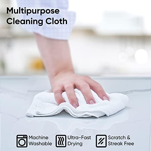 Superio Terry Cloth Rags White Washcloths 100% Cotton 12" Cleaning