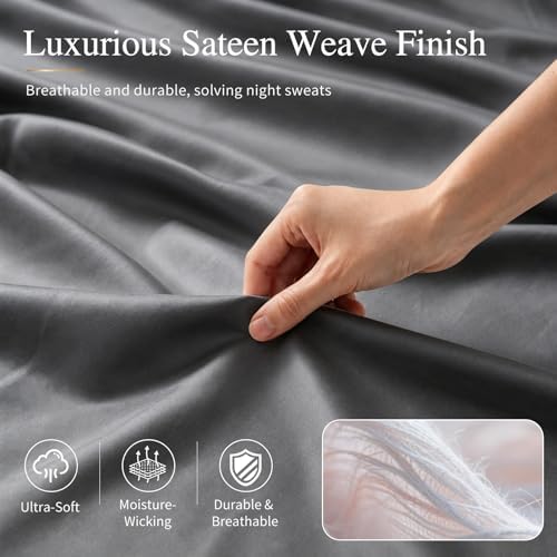 MEISHANG 1000TC Egyptian Cotton Sheets King, 16" Deep Pocket