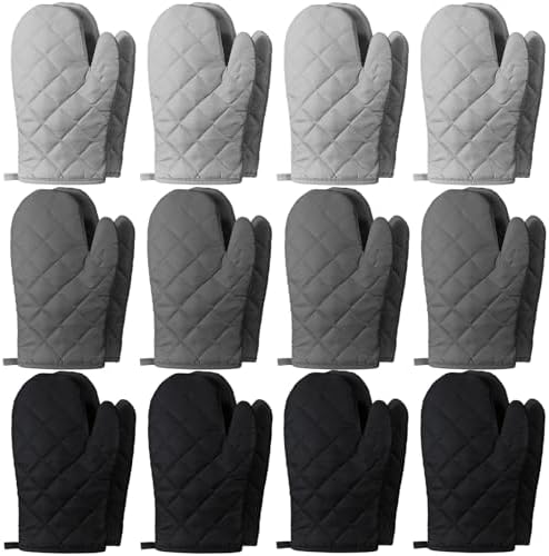 Geyoga Oven Mitts Heat Resistant Kitchen Long Oven Gloves Mitts Thick