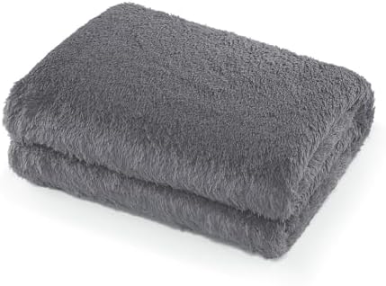 Cozy Chenille Sherpa Throw Blanket, Frost Gray, 50" x 60"