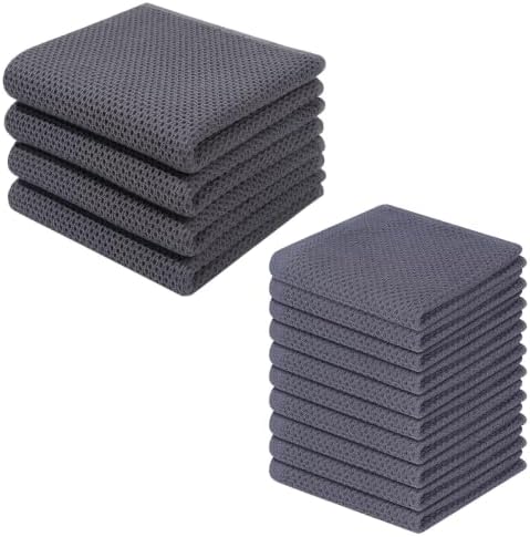 Homaxy 100% Cotton Waffle Weave Kitchen Dish Towels, 13 x 28 Inches