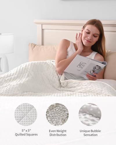 Mr. Sandman Weighted Blanket for Adults, Queen Size 20 lbs