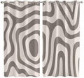 Abstract Stripes Window Curtains 84 Inch Length 2 Panels Set, Modern
