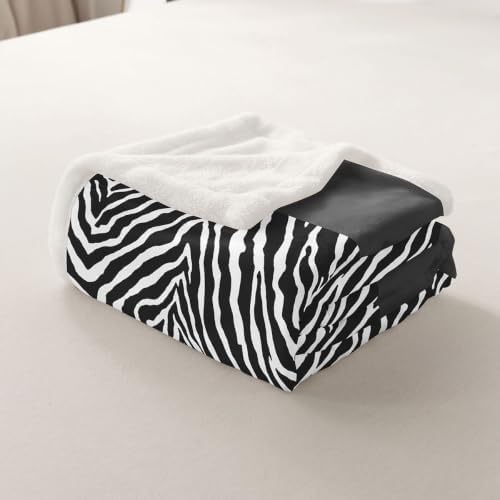 Erosebridal Zebra Print Fleece Blanket Twin 60x80 Inch