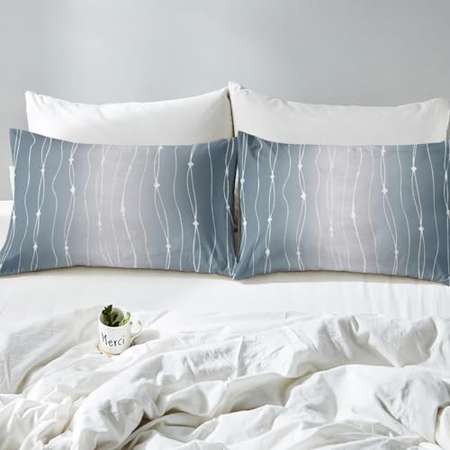 Erosebridal Ombre Grey Duvet Cover Queen Aesthetic Geometric Bedding