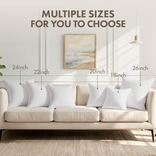 MIULEE 18x18 Throw Pillow Inserts Set of 2, 100% Virgin Microfiber